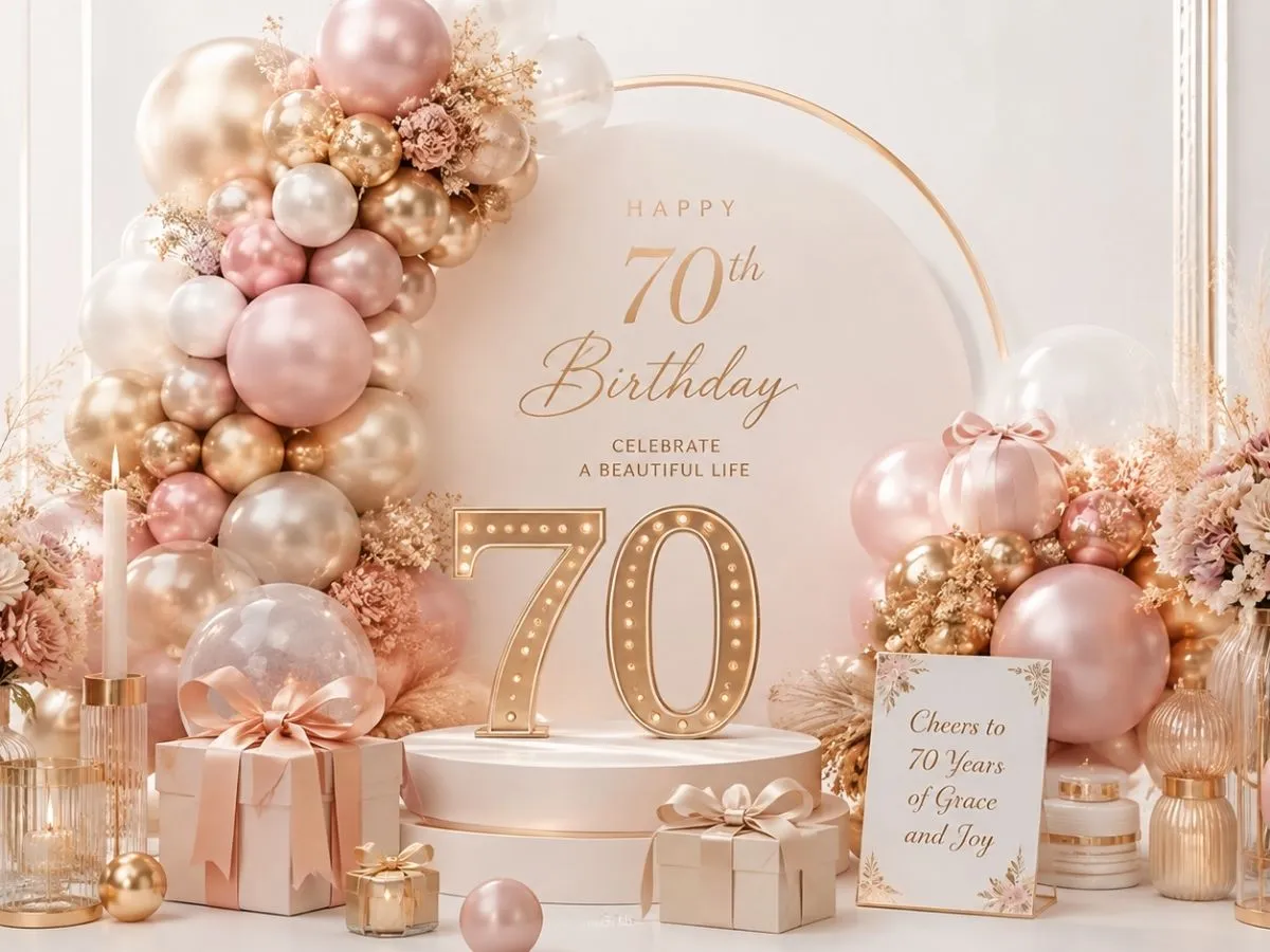 70th Birthday Decorations for a Woman